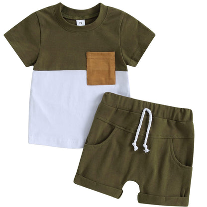 Mubineo Infant Toddler Baby Boy Summer T Shirt Shorts Outfits Short Sleeve Tee Tops Clothes Set