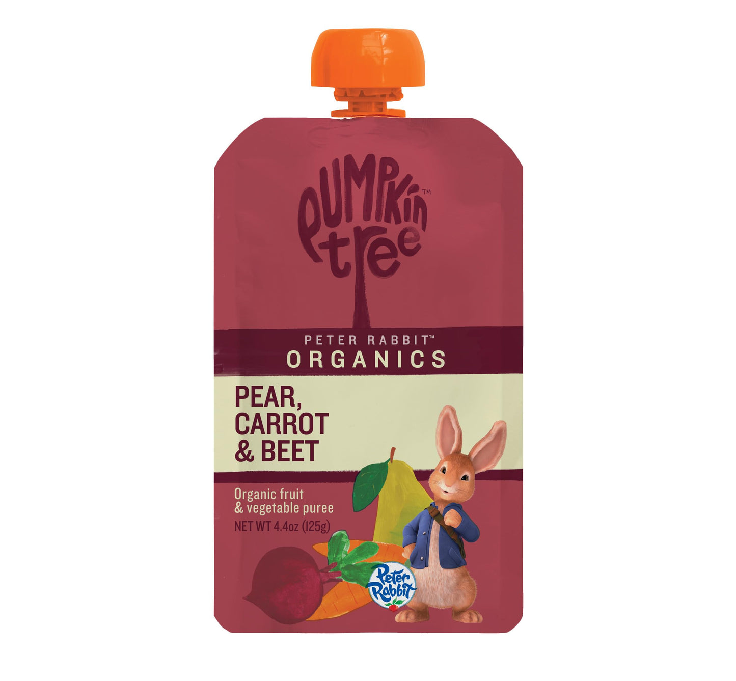 Peter Rabbit Organics Fruit Vegetable, Squeezable Pouches, 4 Ounce (Pack of 18)