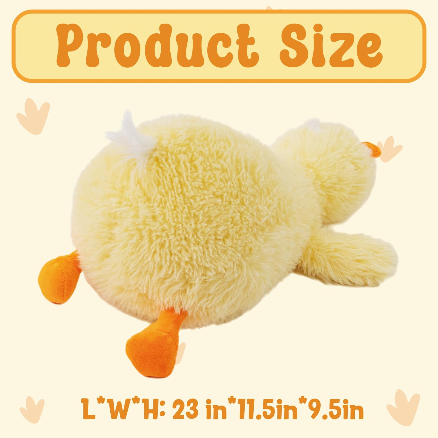 43" Giant Duck Stuffed Animals, Large Stuffed Duck Plush Toys, Big Plush Stuffed Animal, Soft Jumbo Stuffed Animals Gifts for Kids Adults on Birthday Children's Day Christmas or Any Festivals
