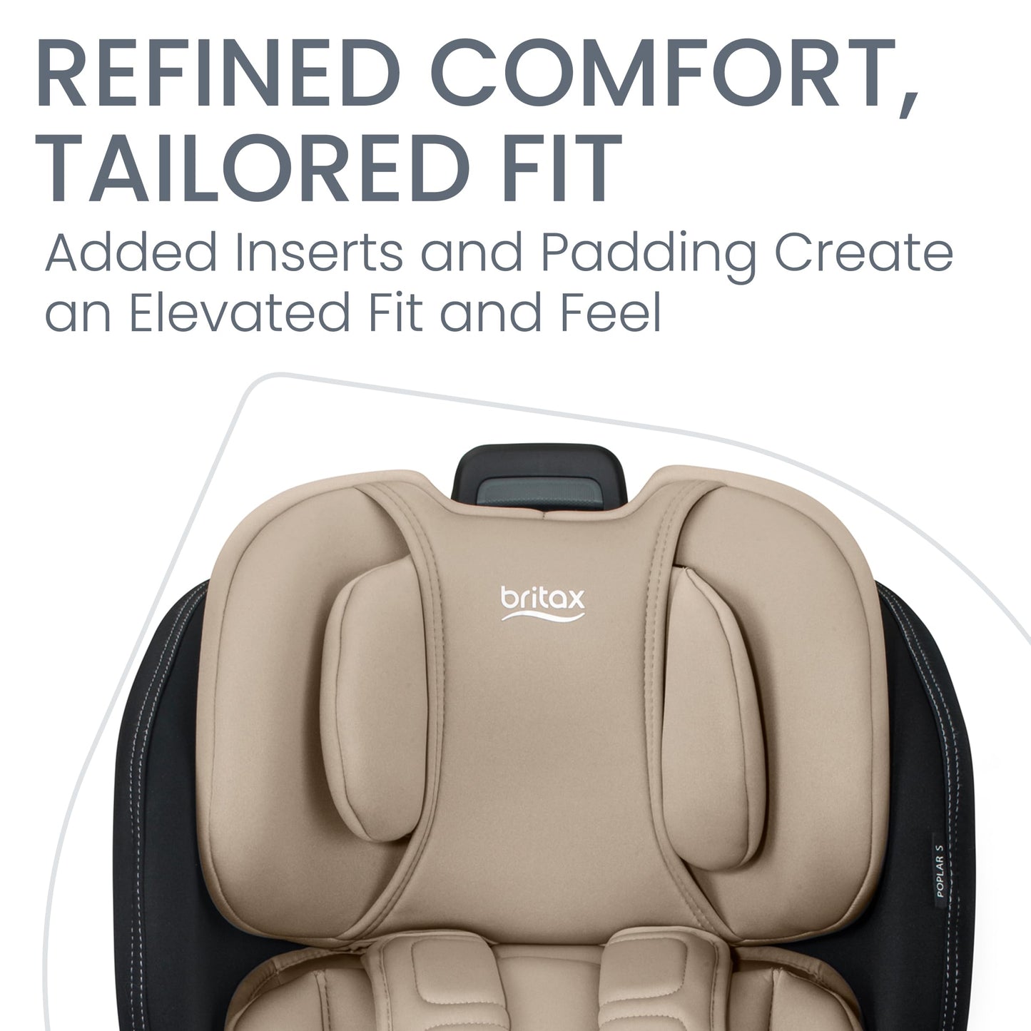 Britax Poplar S Convertible Car Seat, 2-in-1 Car Seat with Slim 17-Inch Design, ClickTight Technology, Arctic Onyx