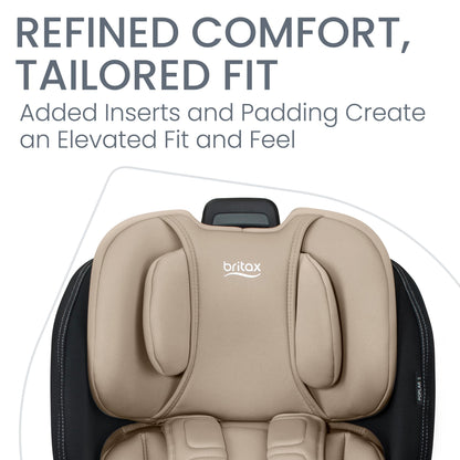 Britax Poplar S Convertible Car Seat, 2-in-1 Car Seat with Slim 17-Inch Design, ClickTight Technology, Arctic Onyx