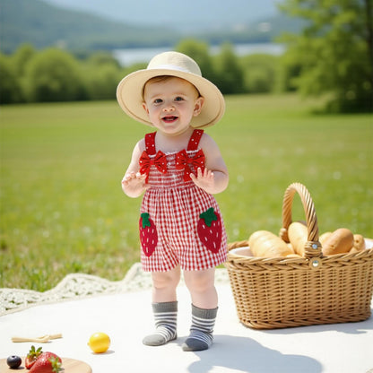Boho Baby Girl Clothes Summer Toddler Tank Romper Sleeveless Bowknot Ruffle Overalls Jumpsuit Shorts With Headband