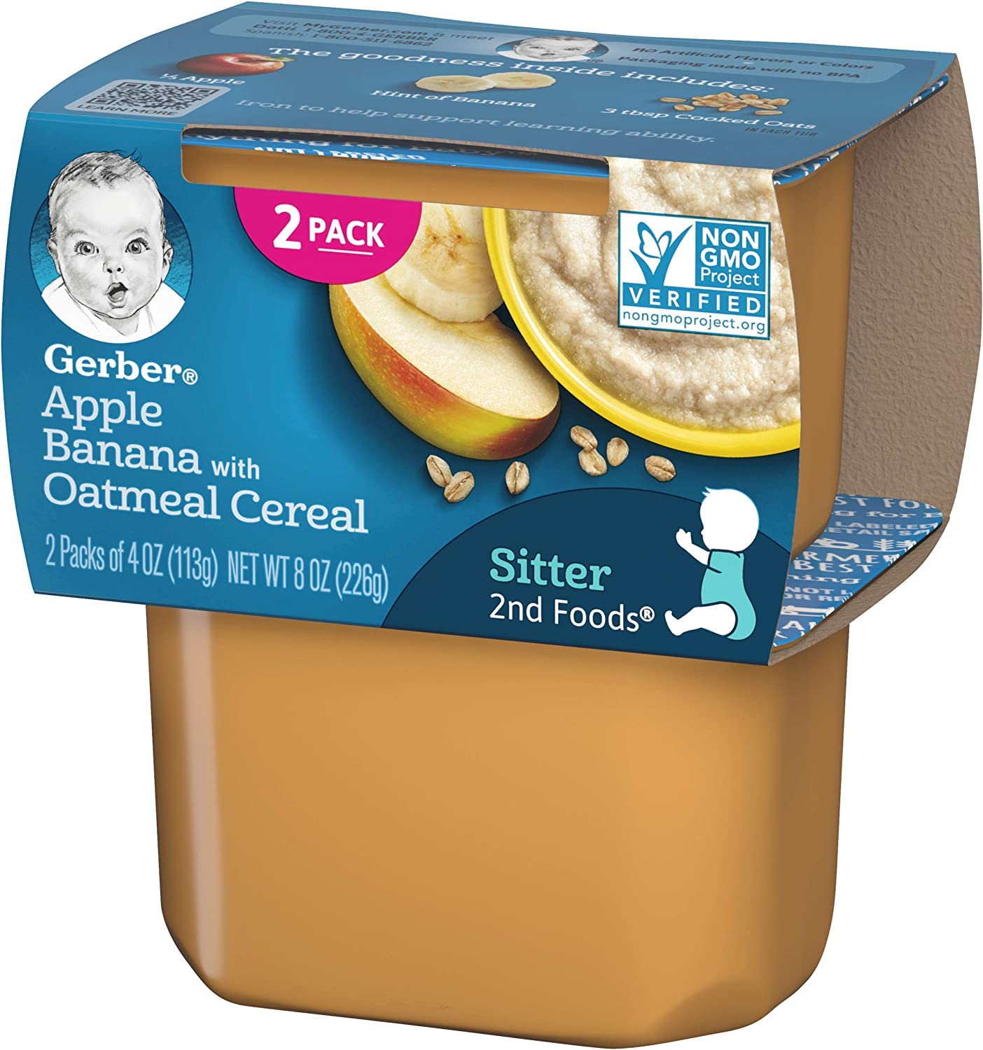 Gerber Natural for Baby 2nd Foods (Apple Banana with Oatmeal)