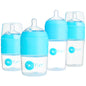 PopYum 9 oz Orange Anti-Colic Formula Making/Mixing/Dispenser Baby Bottle with #2 Medium Flow Nipple, 260 ml, BPA-Free, Natural Latch
