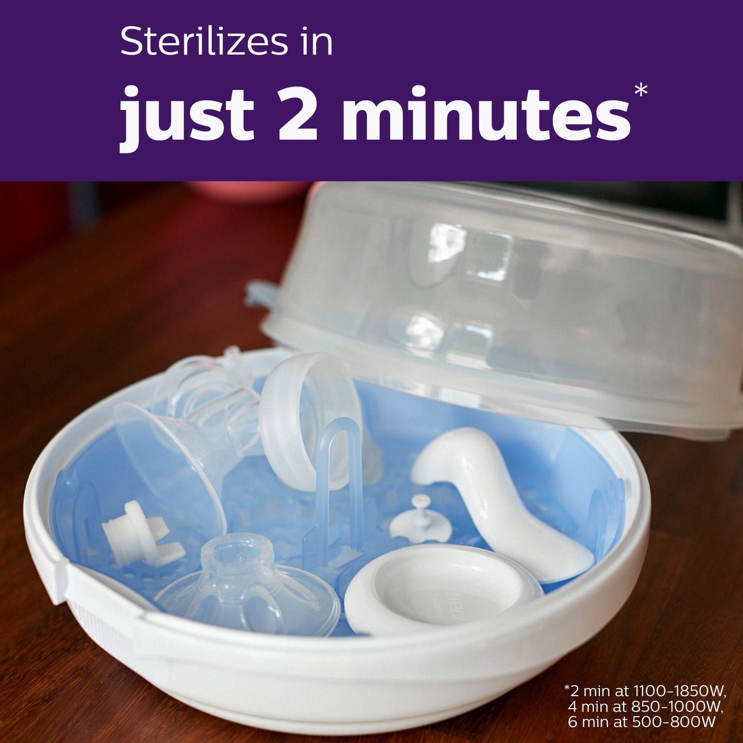 Philips Avent Baby Bottle Sterilizer and Dryer Premium, Removes 99,9% of Bacteria, Chemicals Free, Capacity 6 Bottles/Teats/Accessories, Modular Space Saving Design, Model SCF293