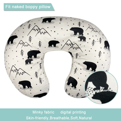 OWLOWLA Nursing Pillow Cover, Breastfeeding Pillow Slipcover Fits Nursing Pillow for Baby Boy Girl(Blush Pink)