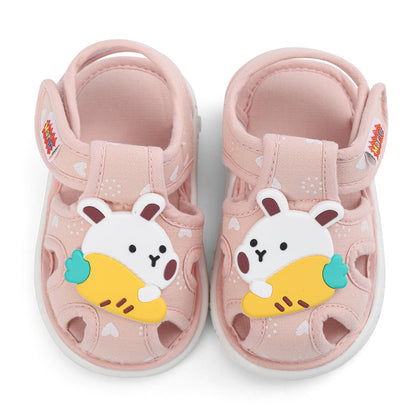 ESTAMICO Baby Boys Girls Sandals Cute Animal Summer Shoes Breathable Non Slip First Walker, 18-24 Months Toddler, Light Blue