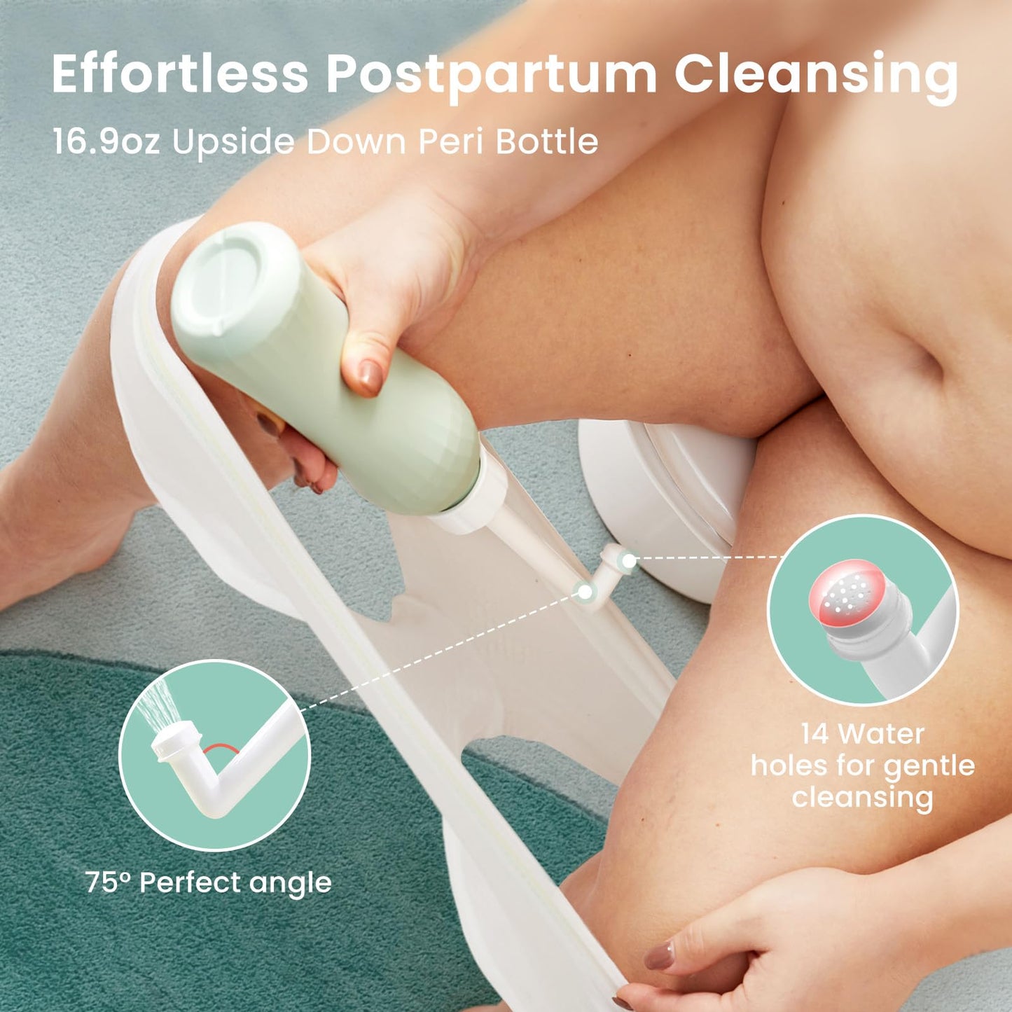 Grownsy Postpartum Essentials Recovery Kit for Labor & Delivery | Postpartum Kit for Women | Includes Upside Down Peri Bottle, Perineal Spray, Cooling Pad Liners, Ice Packs & Disposable Underwear