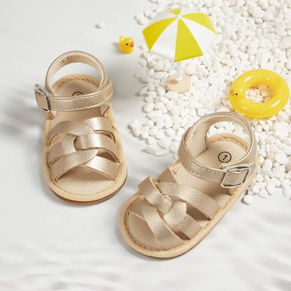Kannior Infant Boys Girls Sandals Breathable Premium Baby Summer Outdoor Casual Beach Shoes Lightweight Toddler Flower Bowknot Anti Slip Rubber Sole Newborn Prewalker First Crib Shoes