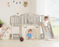XJD 9 in 1 Toddler Slide Set, Kids Slide for Toddlers Age 1+, Toddler Climber Slide PlaySet with Basketball Hoop and Ball,Outdoor Indoor Playground for Toddlers 1-3 (Blue)