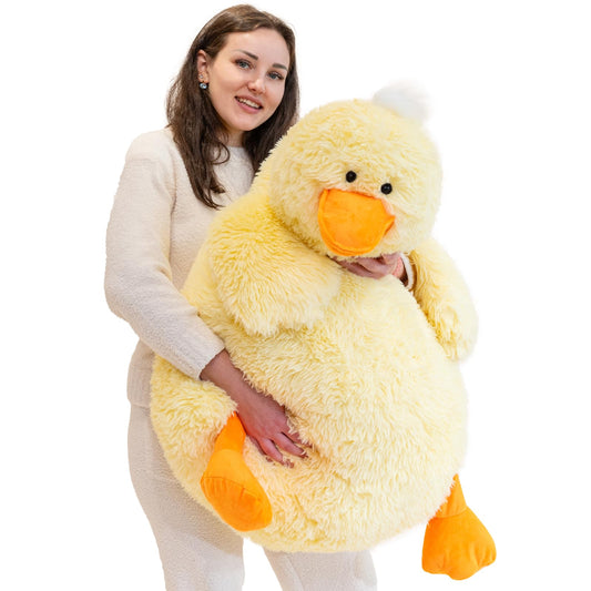 43" Giant Duck Stuffed Animals, Large Stuffed Duck Plush Toys, Big Plush Stuffed Animal, Soft Jumbo Stuffed Animals Gifts for Kids Adults on Birthday Children's Day Christmas or Any Festivals