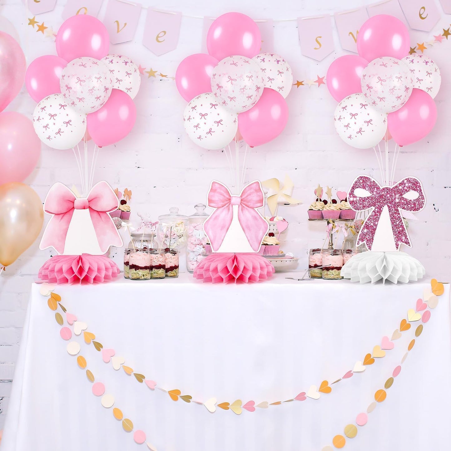 4 Sets Balloon Stand Kit for Table Bear Baby Shower Tables Centerpieces with Balloon Boy Baby Shower Decorations for Bear Theme Gender Reveal Birthday Party Table Decorations Supplies (Brown Bear, 4)