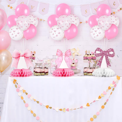 4 Sets Balloon Stand Kit for Table Bear Baby Shower Tables Centerpieces with Balloon Boy Baby Shower Decorations for Bear Theme Gender Reveal Birthday Party Table Decorations Supplies (Brown Bear, 4)