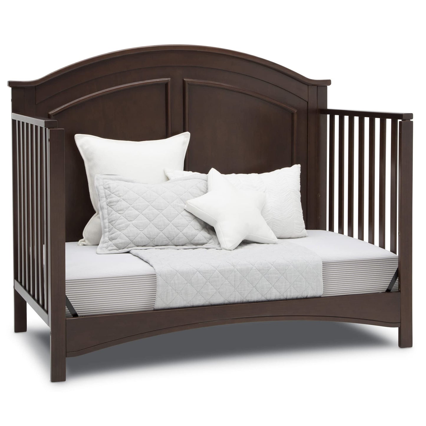 Delta Children Perry 6-in-1 Convertible Crib - Greenguard Gold Certified, Bianca White