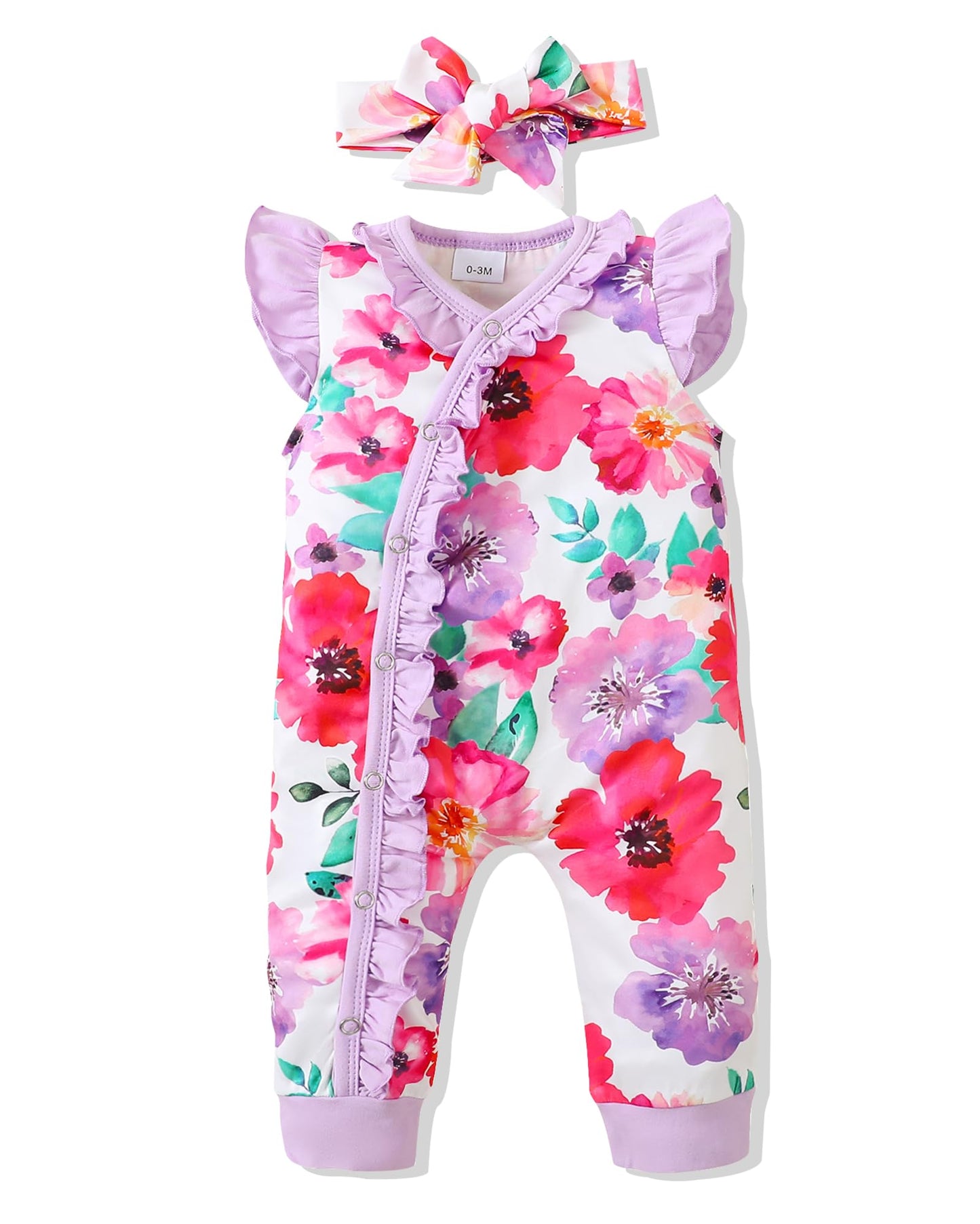 Mioglrie Newborn Baby Girl Clothes One Piece Jumpsuits Clothes Short Sleeve Rompers Summer Clothes for Baby