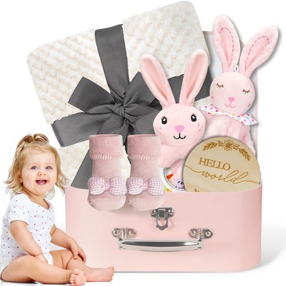 Baby Boy Gifts for Baby Shower, 10Pcs Newborn Baby Shower Boy Gift, Premium & Exquisite Welcome Baby Gift Basket Set Baby Boy Shower Gifts, Baby Boy Gift Basket Set & Baby Boy Gifts Set