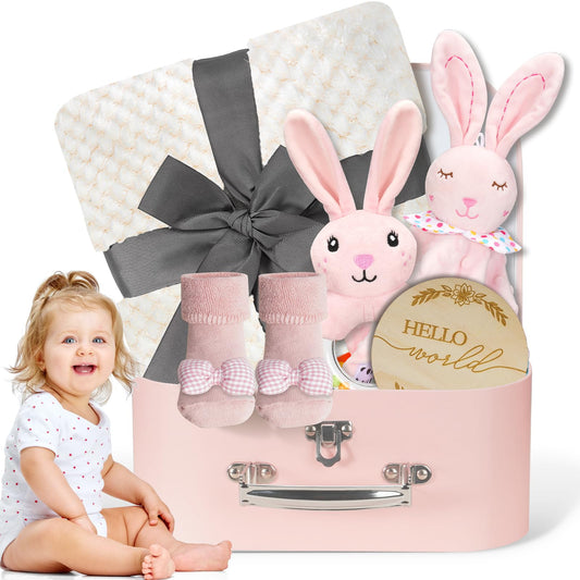 Baby Boy Gifts for Baby Shower, 10Pcs Newborn Baby Shower Boy Gift, Premium & Exquisite Welcome Baby Gift Basket Set Baby Boy Shower Gifts, Baby Boy Gift Basket Set & Baby Boy Gifts Set