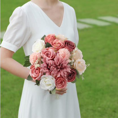 Artificial Flowers Combo, Fake Flowers for DIY Tables Centerpieces Baby Shower Bridal Shower Wedding Bouquet Arrangements Party Candle Holder Cake Decor Flower Home Decorations
