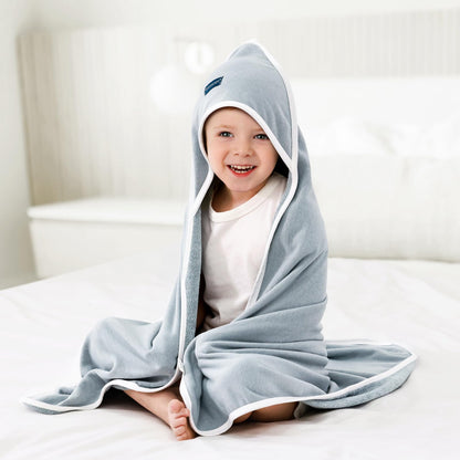 GRSSDER Baby Hooded Towel 2 Pack for Newborn, Super Soft Bath Towels with Original Design, Ultra Absorbent Knit Terry, Large Toddler Towels with Hood for Girls, Shower Gifts for Infant, 34"x 34"