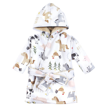 Hudson Baby Unisex Baby Mink with Faux Fur Lining Pool and Beach Robe Cover-ups