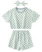 WESIDOM Toddler Girl Clothes Baby Girls Outfits 6M-5T Summer Floral Print Shirt+Shorts+Headband 3pcs Baby Clothing