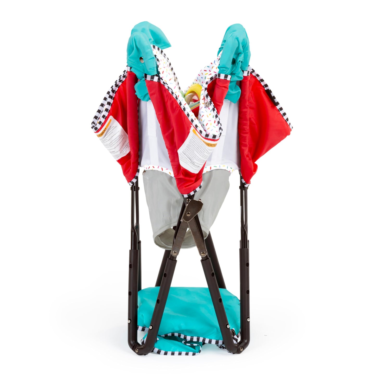 Bright Starts Pop 'N Jump Portable Activity Jumper, Indoor/Outdoor Use, Owl Forest with 4 Sensory Toys, Ages 6-12 Months