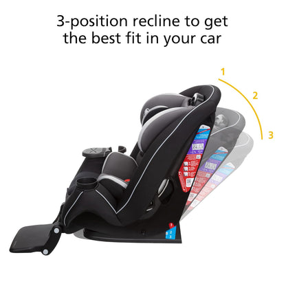 Safety 1st Grow and Go All-in-One Slim Convertible Car Seat, Rear Facing, 5-40 lbs, Forward Facing (30–65 lbs), High Back Booster Seat 40-100 pounds, Dunes Edge
