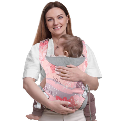 Baby Carrier Newborn to Toddler, Ergonomic Adjustable Toddler Carriers for 7-65 Lbs, Cozy Lightweight Infant Carrier with Neck Support, Baby Holder Carrier with Lumbar Support for Mom Dad