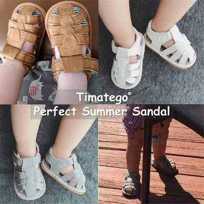Timatego Baby Boys Girls Sandals Non Slip Soft Sole Outdoor Athletic Shoes Infant Toddler First Walker Crib Summer Shoes 3-18 Months