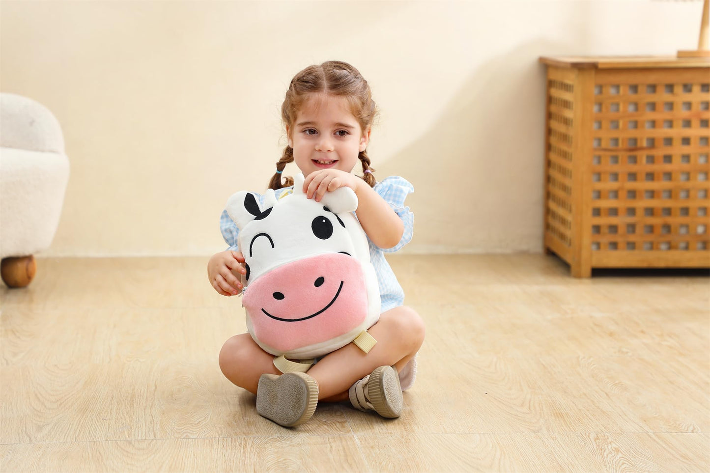 Cute Plush Toddler Backpacks Mini Brown Owl Backpack for Kids Real Littles Backpack for Boy Girl