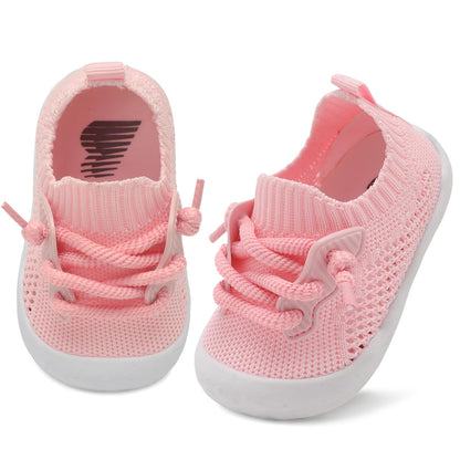 BARERUN Baby Shoes Baby First Walking Shoes Infant Sneakers Wide Barefoot Slip on Soft Sole Boys Girls Crib Shoe Toddler Breathable Lightweight House Socks