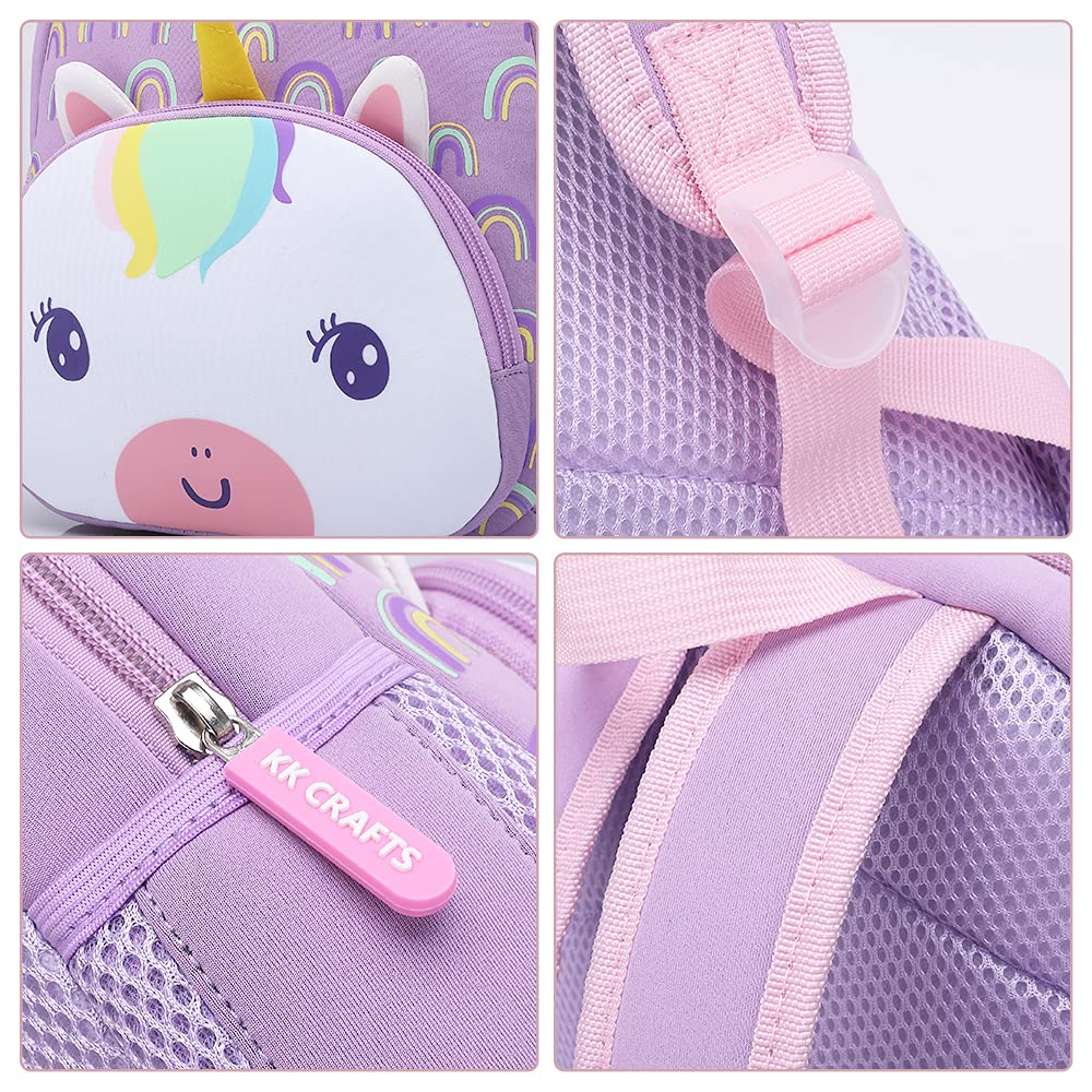 KK CRAFTS Preschool Backpack Toddler Neoprene Animal Schoolbag Lunch backpack for Kids Boys Girls(Dinosaur)