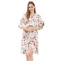 Galabloomer Maternity Robe and Baby Receiving Blanket, Matching Mommy Labor Delivery Robe and Swaddle Set Little Red Heart
