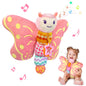 Baby Toys 0-6 Months,Infant Musical Sensory Stuffed Animal with Squeaker,Rattle,Crinkle Wings,Teether & Hanging Ring,Tummy Time Toy for Newborn 0-3-6-12 Months Boys & Girls Gift,Butterfly,Blue