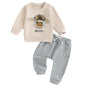 Pudcoco Toddler Baby Boys Girls Fall Clothes Farm Animal Outfit Horse Cow Chicken Sweatshirt and Jogger Pants Set