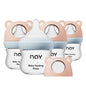 Natural Glass Baby Bottle for Breastfeeding Babies, 5.4oz Anti-Colic Baby Bottle with Natural Response Nipple(S), Clear, Wide Neck, 2 Pack, 1 Months+