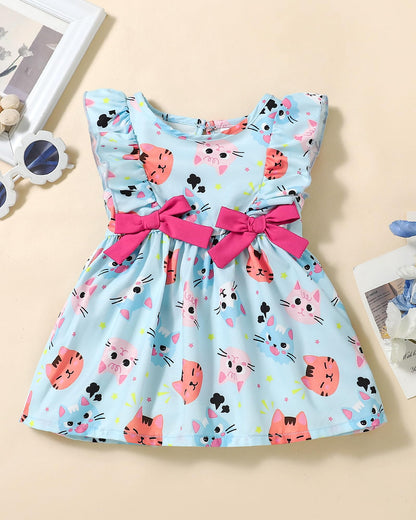 Mioglrie Baby Girl Dress Summer Girl Clothes Infant Outfits Ruffle Sleeveless Sundress Playwear Cute Dresses for Girls