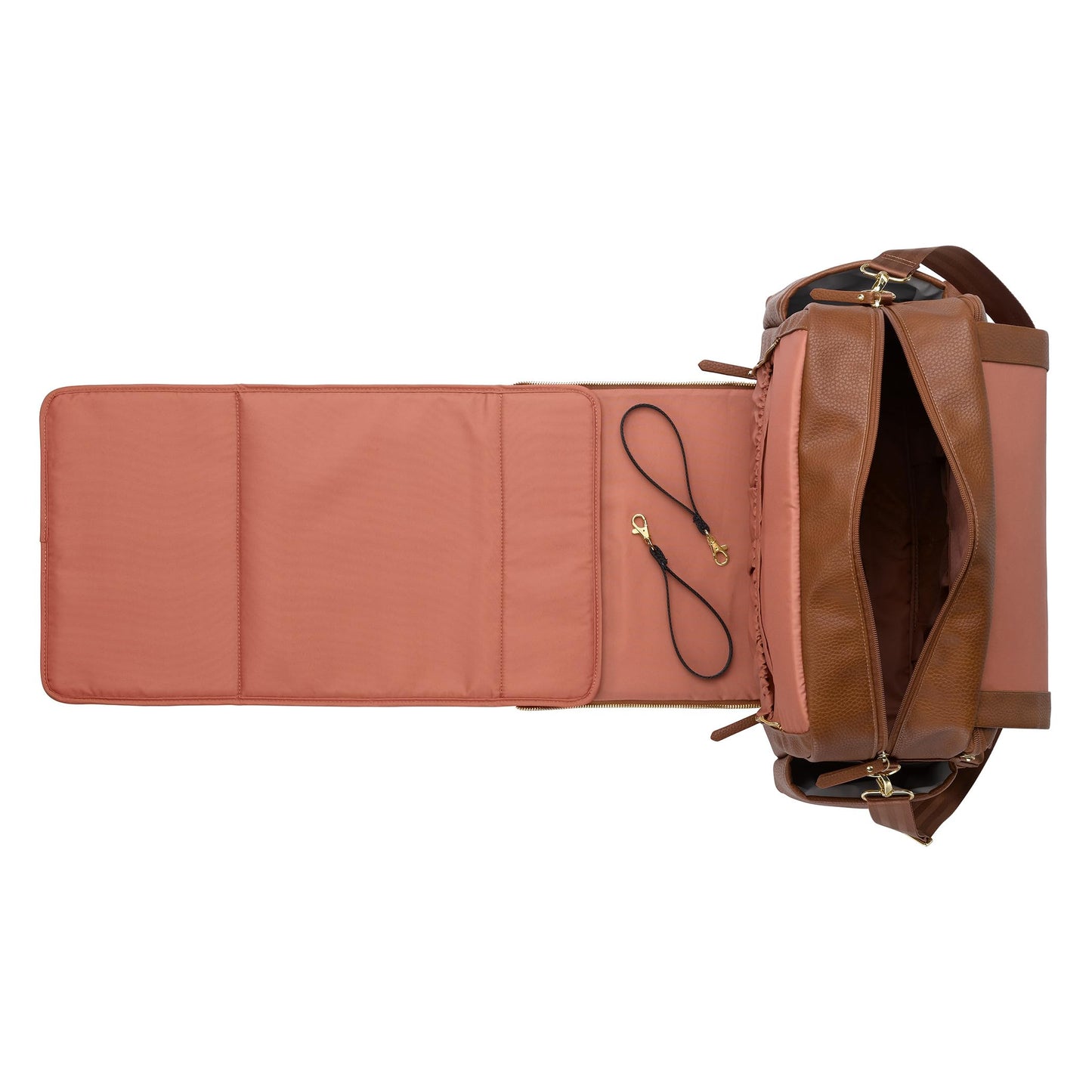 Petunia Pickle Bottom Boxy Backpack Deluxe, Diaper Bag for Parents, Stylish Baby Bag, Spacious Backpack, On-The-Go Moms, Toffee Rose