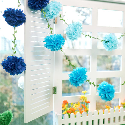 Nude Tissue Paper Pom Pom Garlands, Paper Flowers for Birthday Decorations, Baby Shower, Wedding Engagement, Bridal Shower, Spring Summer Party Decorations