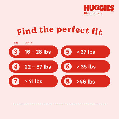 Huggies Size 6 Diapers, Little Movers Baby Diapers, Size 6 (35+ lbs), 108 Count, Packaging May Vary