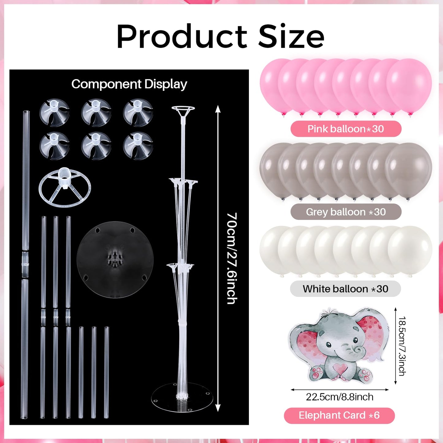 4 Sets Balloon Stand Kit for Table Bear Baby Shower Tables Centerpieces with Balloon Boy Baby Shower Decorations for Bear Theme Gender Reveal Birthday Party Table Decorations Supplies (Brown Bear, 4)