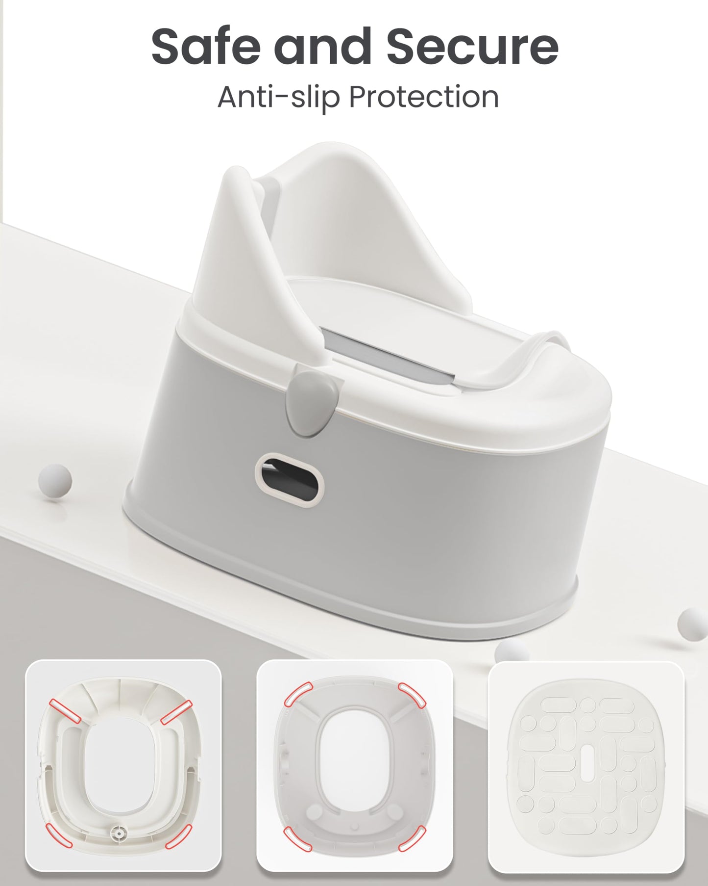 3-in-1 Toddler Potty Training Toilet for Boys and Girls Multi-use Baby Potty Chair for Toddlers 1-3 Training Potty Seat Toddler Toilet Baby Potty Training Seat with Step Stool (Orange)