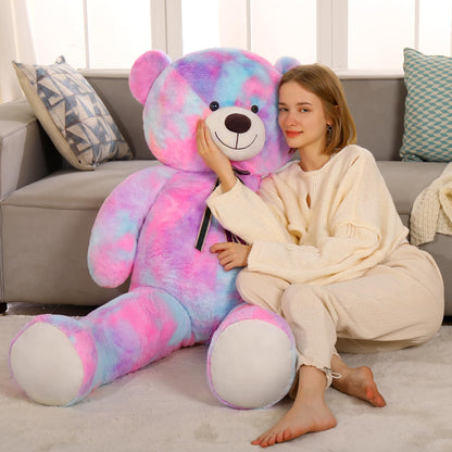 Tezituor 59" Gaint Teddy Bear Stuffed Animal,5ft Life Size Big Teddy Bears,Light Brown Cute Soft Plush Toy,Gifts for Kids Girls Boys Girlfriend Valentine,Christmas,Birthday,Baby Shower,Wedding Party