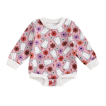 Easter Newborn Baby Girl Clothes Fuzzy Bunny Embroidery Romper Sweatshirt Bubble Jumpsuit Toddler Baby Girl Outfit