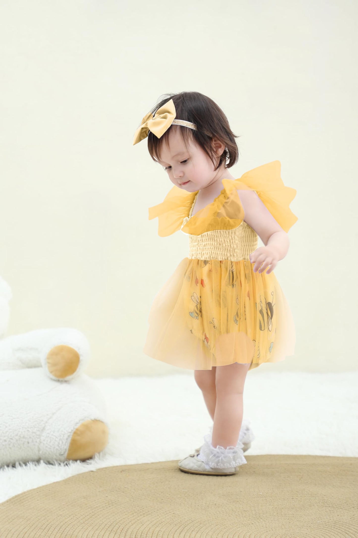 Baby Girl Clothes Infant Tulle Romper Ruffe Sleeveless Bodysuit Baby Girl Outfits Infant Girl Dress 0-18M