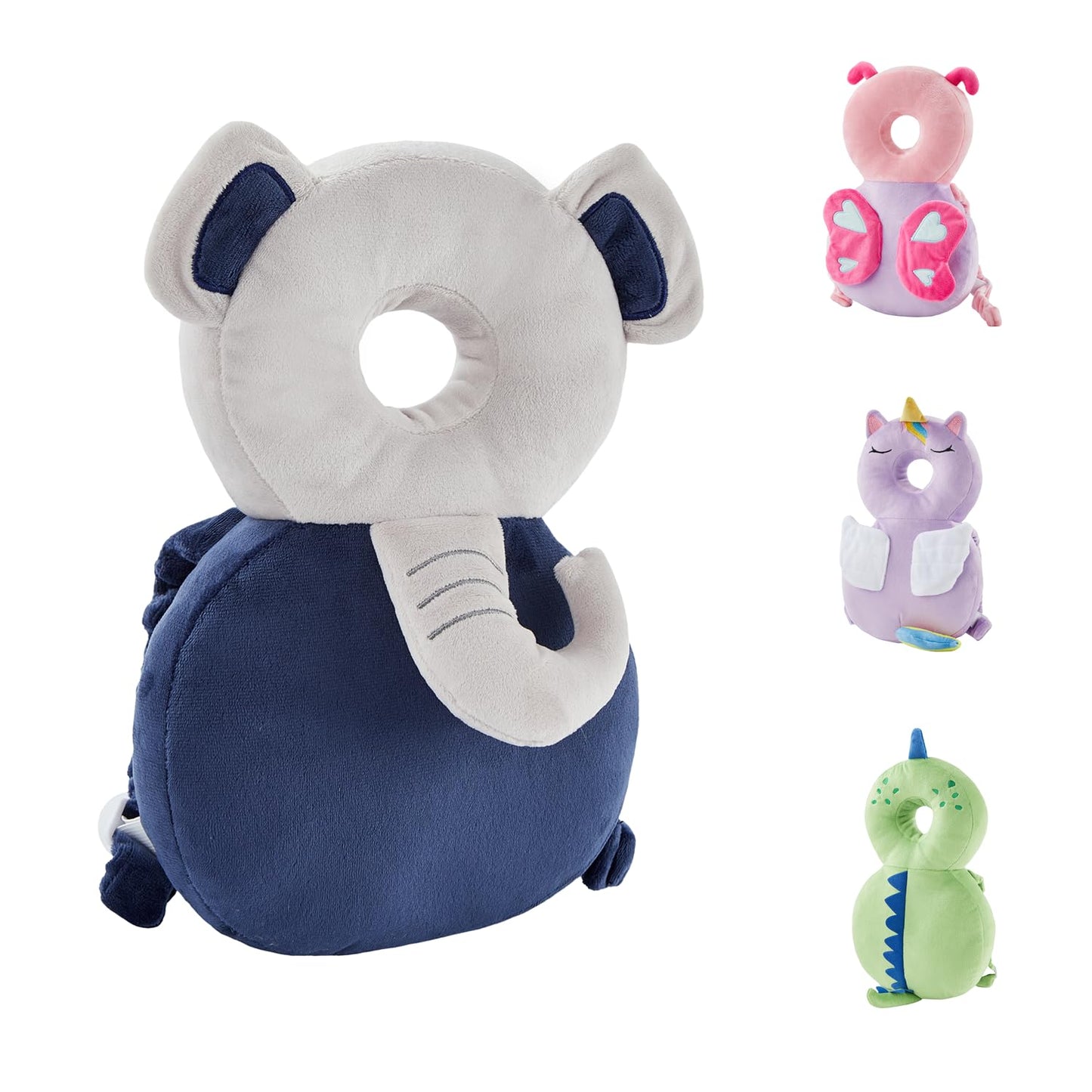 Baby Back Potection Toddler Safety Protector Cushion Pad Toddler Backpack for Crawling Walking Adjustable Toddlers Back Safety Pad for Boys and Girls(Green Dinosaur)