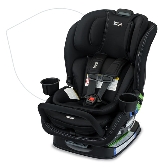 Britax Poplar S Convertible Car Seat, 2-in-1 Car Seat with Slim 17-Inch Design, ClickTight Technology, Arctic Onyx