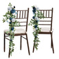 Ling's Moment 10pcs Wedding Chair Decorations Aisle Floral Swag Artificial Pew Flowers Hanging Garland Pink Blush & Cream For Ceremony Reception Church Rose Floral Faux Arrangement Party Outdoor Decor