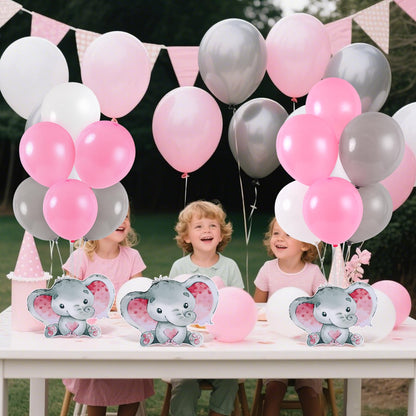4 Sets Balloon Stand Kit for Table Bear Baby Shower Tables Centerpieces with Balloon Boy Baby Shower Decorations for Bear Theme Gender Reveal Birthday Party Table Decorations Supplies (Brown Bear, 4)