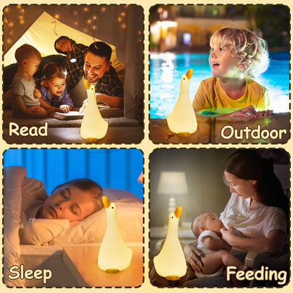 Night Light,LED Silicone Material, 3 Levels of Warm Light, Cute Animal Night Lamp for Kid's Room Decor and Breastfeeding Nursery, Squishy Novelty Bedside Lamp for Boys Girls Baby Children
